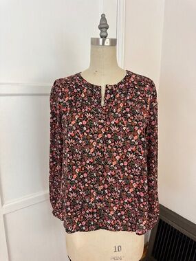 Maeve long sleeve floral blouse